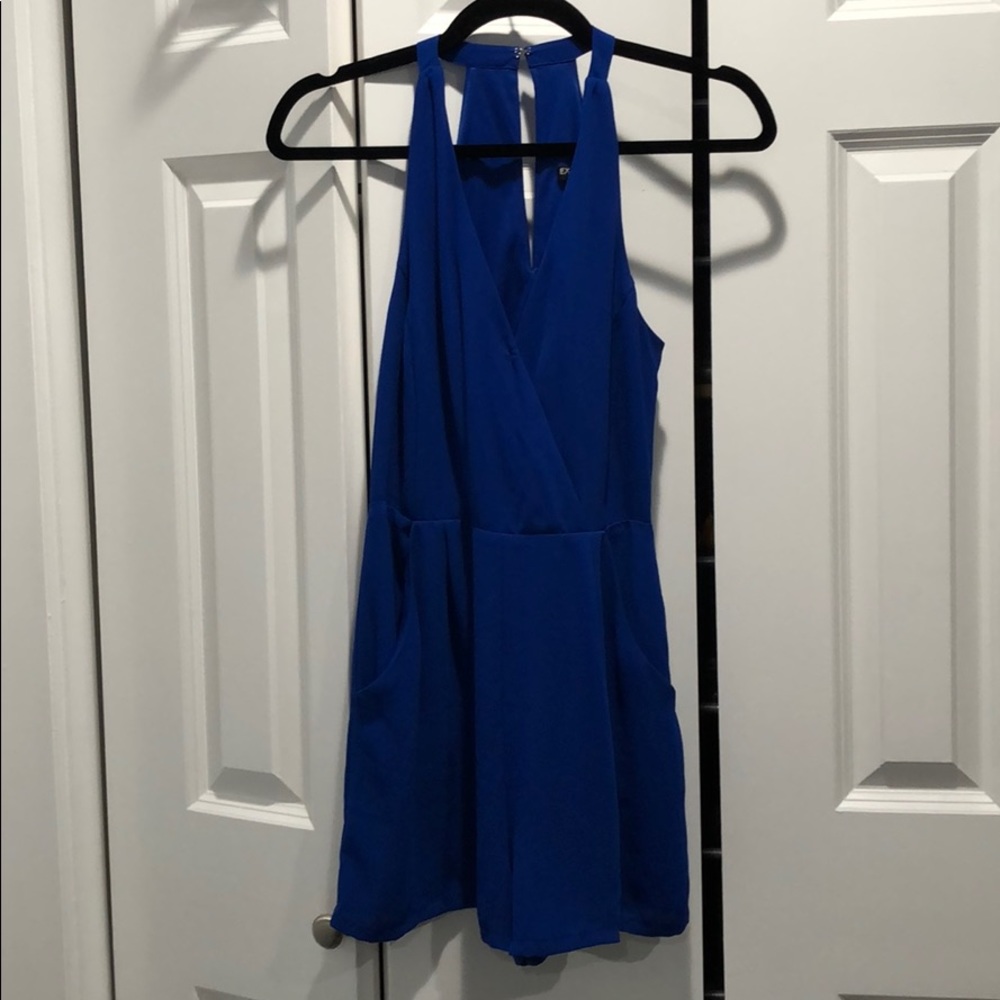 Blue express romper